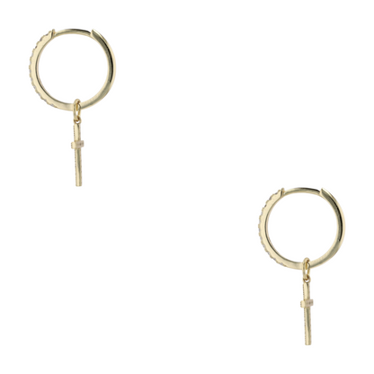 Sterling Silver Cubic Zirconia Hoop Earrings