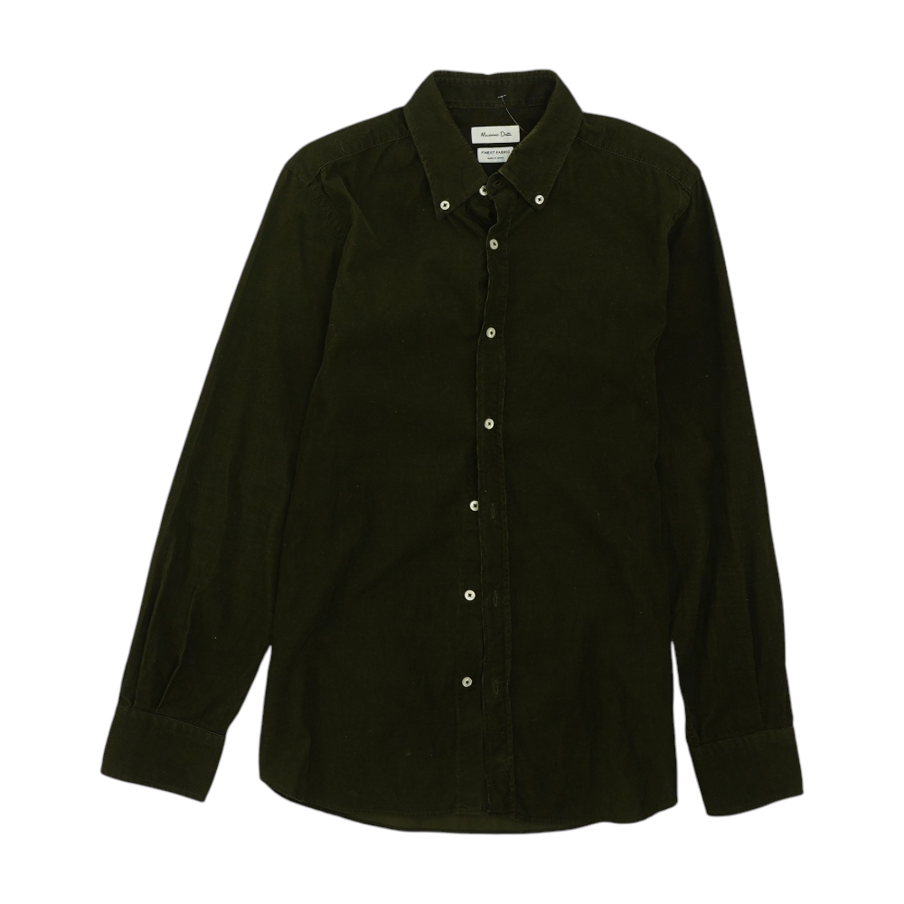 Olive Solid Flannel Button Down