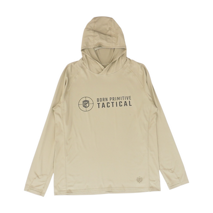 Khaki Solid Hoodie Pullover