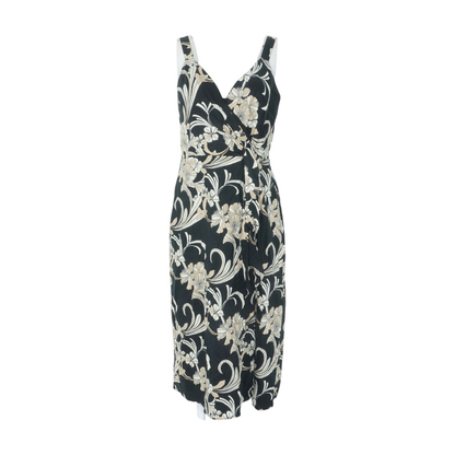 Black Floral Midi Dress