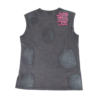 Gray Graphic Casual Tank