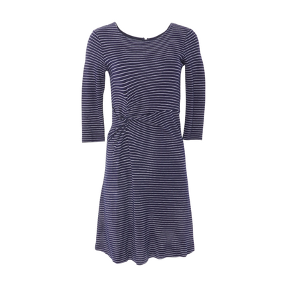 Navy Striped Midi Dress
