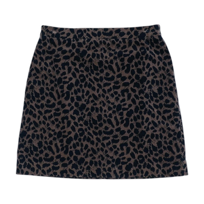 Brown Petite Animal Print Mini Skirt