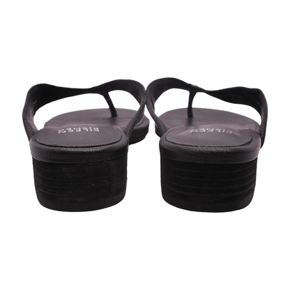 Black Wedged Sandals