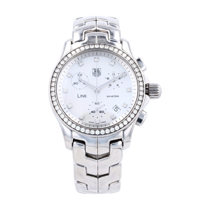 Link Stainless Steel Diamond Watch