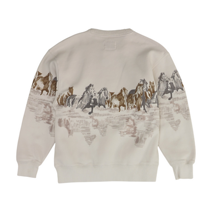 Beige Graphic Sweatshirt Pullover