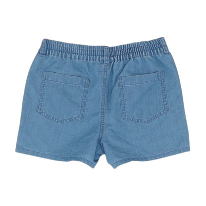 Blue Solid Shorts