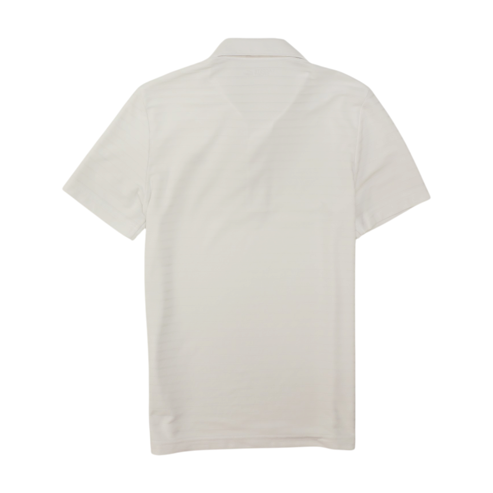 White Solid Short Sleeve Polo