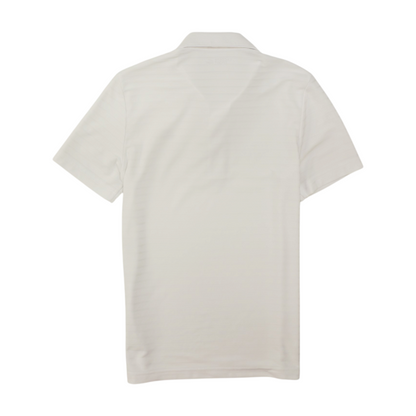 White Solid Short Sleeve Polo