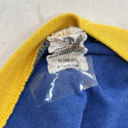 Vintage Blue Color Block T-Shirt