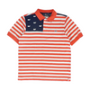 Red Striped Short Sleeve Polo