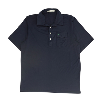 Navy Solid Short Sleeve Polo