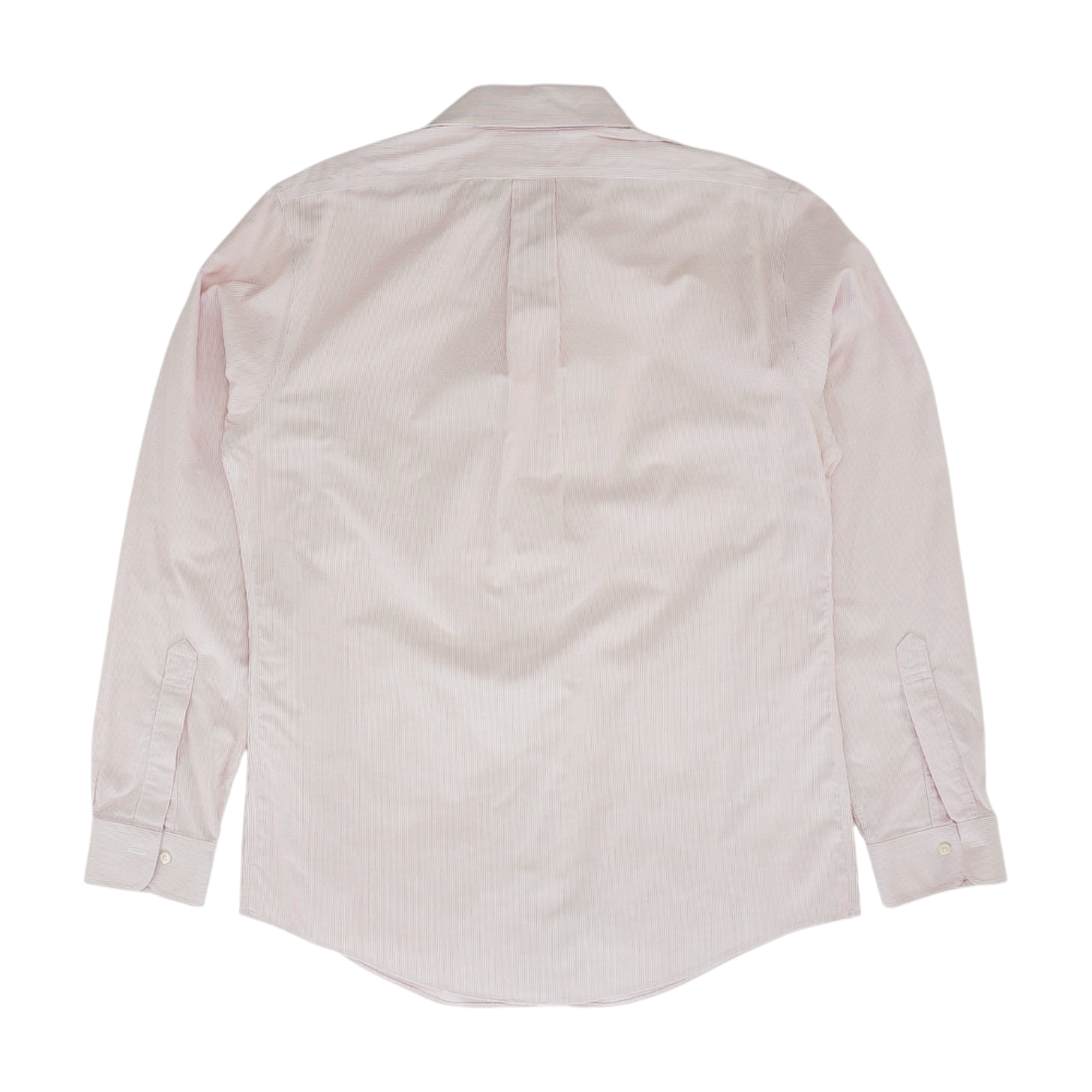 White Striped Long Sleeve Button Down