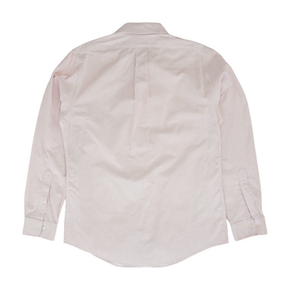 White Striped Long Sleeve Button Down