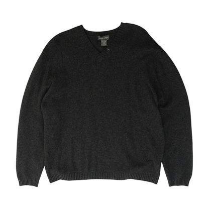 Gray Solid Pullover Sweater