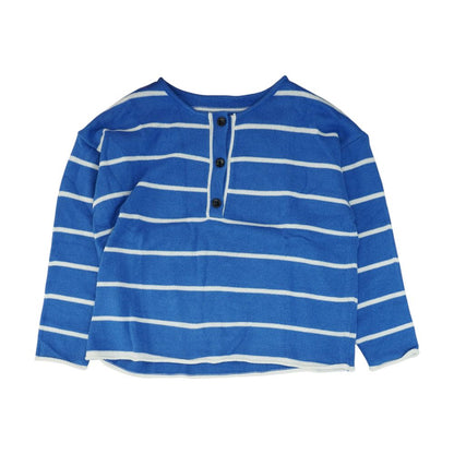 Blue Striped Crewneck Sweater