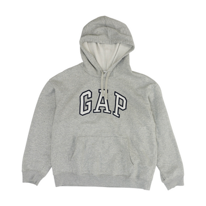 Gray Solid Hoodie Pullover