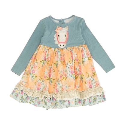 Orange Floral Dress