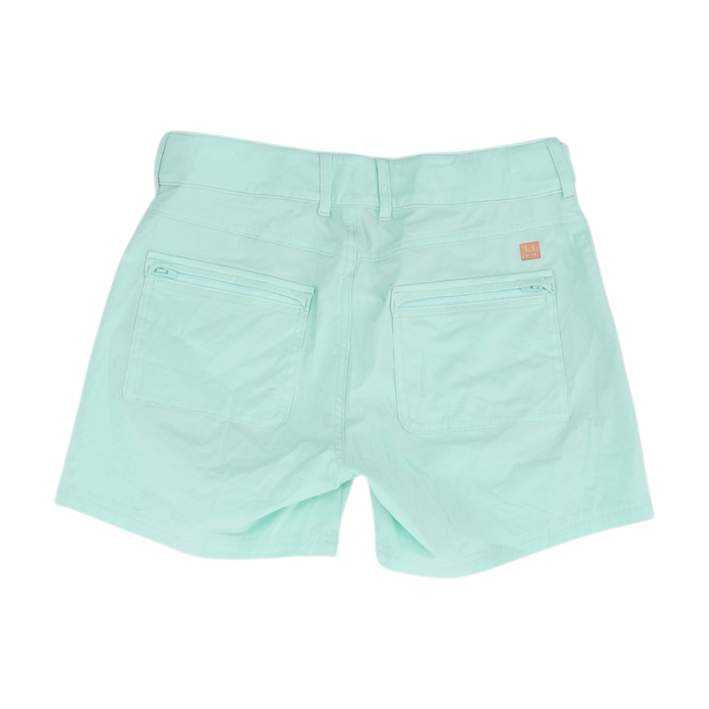 Green Solid Chino Shorts