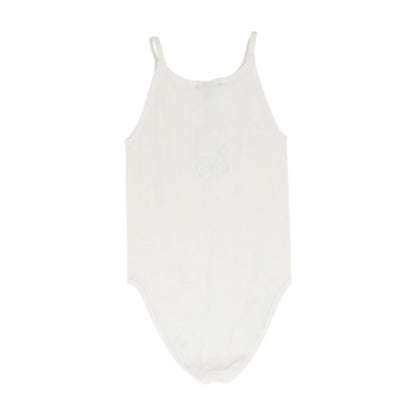 Beige Solid Bodysuit Knit Top