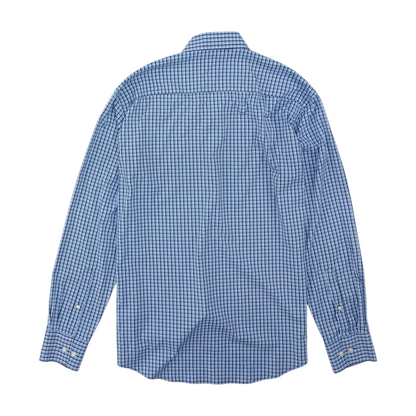 Blue Plaid Long Sleeve Button Down