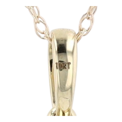 2 ctw 10K Yellow Gold Blue Topaz Pendant Necklace