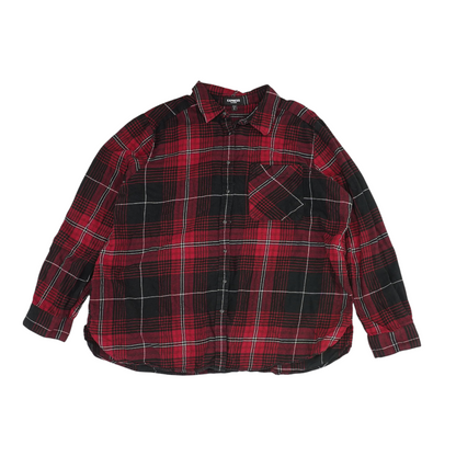 Red Plaid Flannel Button Down