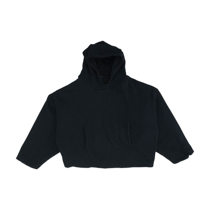 Black Solid Hoodie Pullover