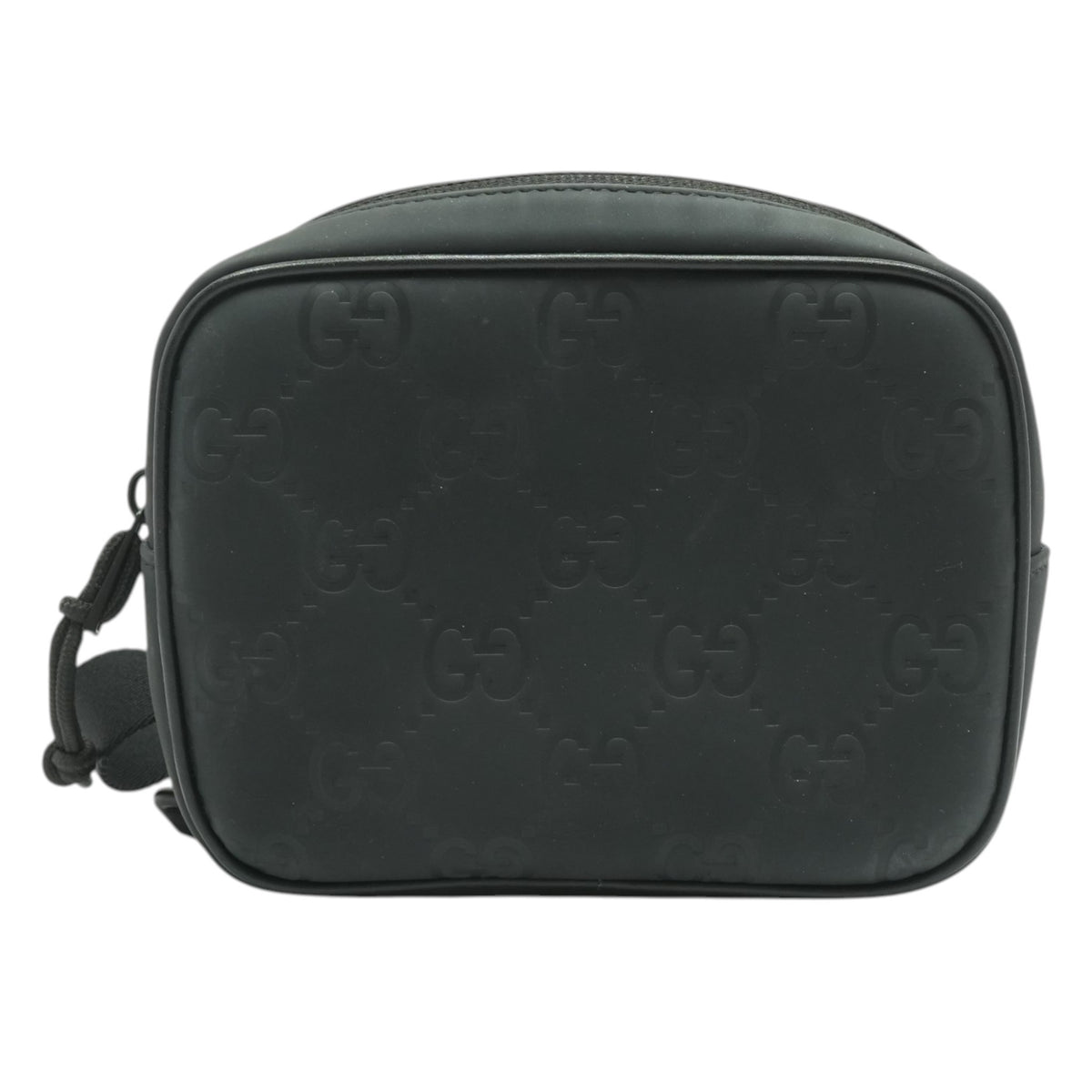 GG Rubber Effect Crossbody Bag in Black