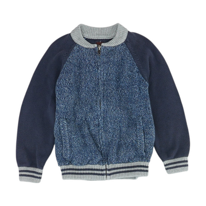 Blue Color Block Jacket