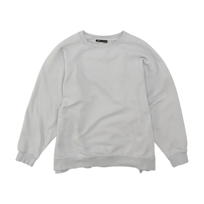 Blue Solid Sweatshirt Pullover