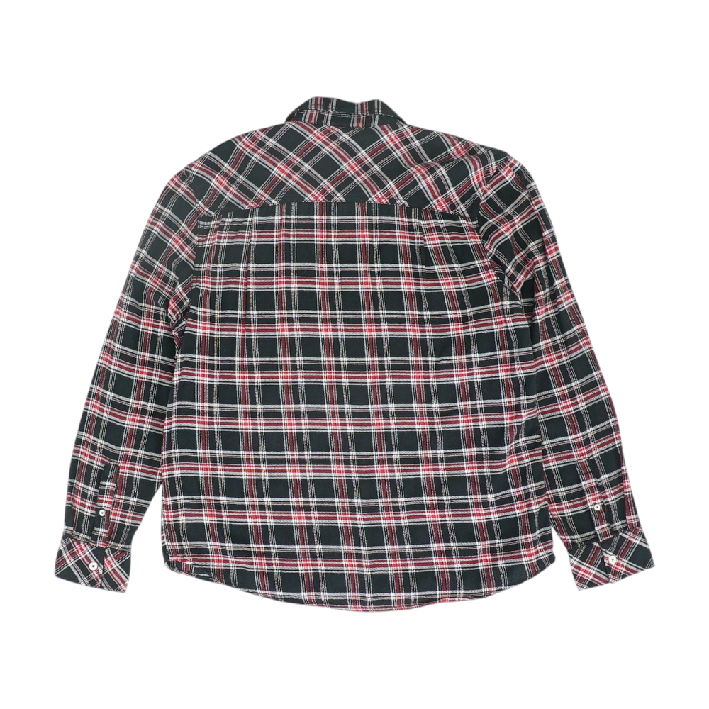 Black Plaid Flannel Button Down