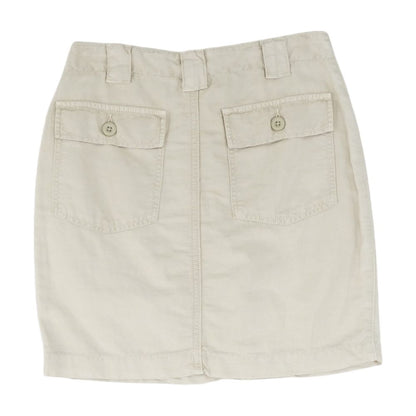 Tan Solid Mini Skirt