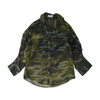 Green Petite Camo Button Down