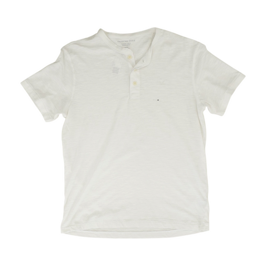 White Solid Henley T-Shirt