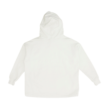 White Solid Hoodie Pullover