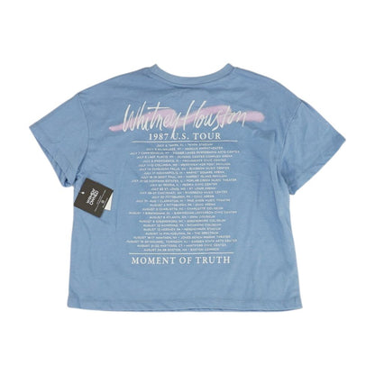 Blue Solid Crewneck T Shirt