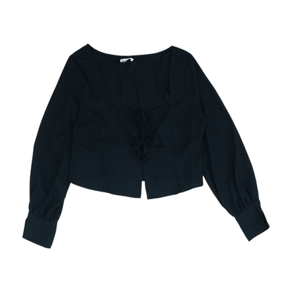 Black Cropped Blouse