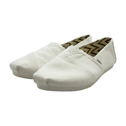 White Slip-On Flats