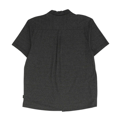 Charcoal Solid Short Sleeve Button Down