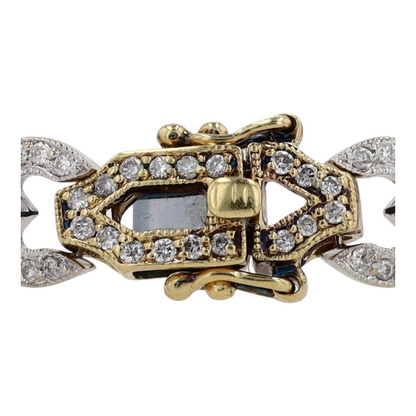 1 5/8 ctw 14K Two-Tone Gold Chain Bracelet