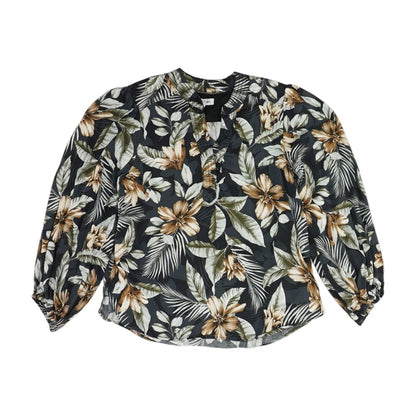Navy Floral Blouse