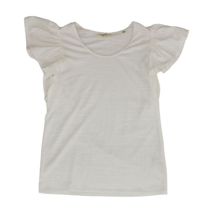 White Striped Knit Top