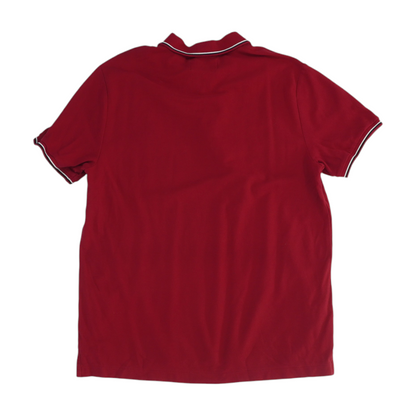 Red Solid Short Sleeve Polo