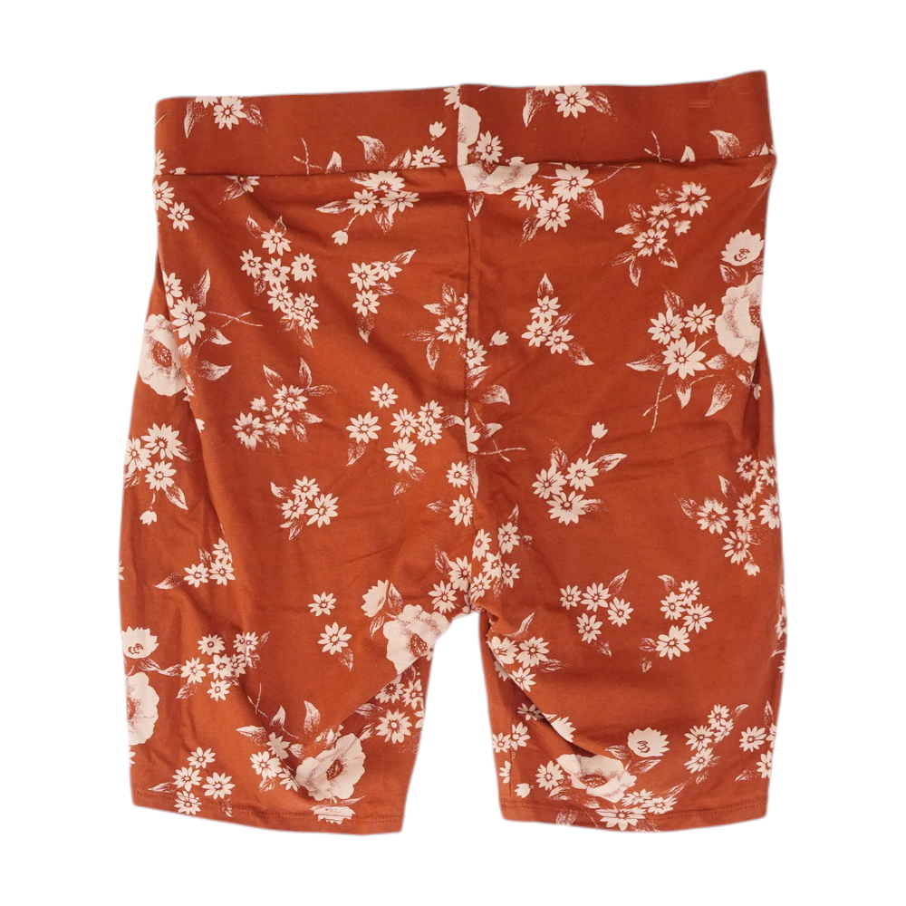 Brown Floral Active Shorts