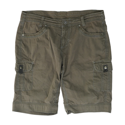 Brown Solid Active Shorts