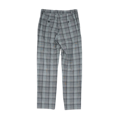 Black Houndstooth Regular Pants