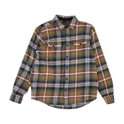 Brown Plaid Outdoor Button Down