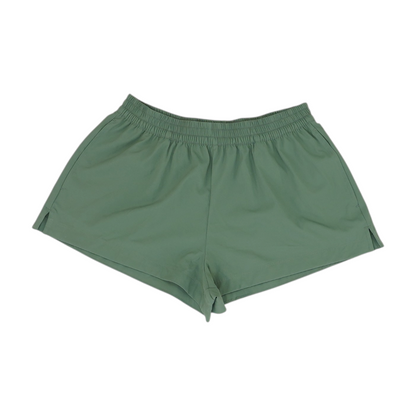 Green Solid Active Shorts