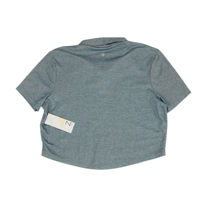 Blue Polo Knit Top